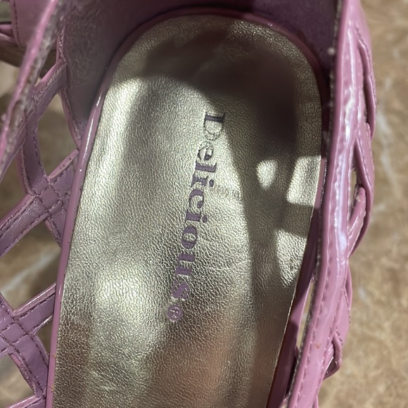 Delicious Mauve open toe high heels size 10 - Picture 9 of 14